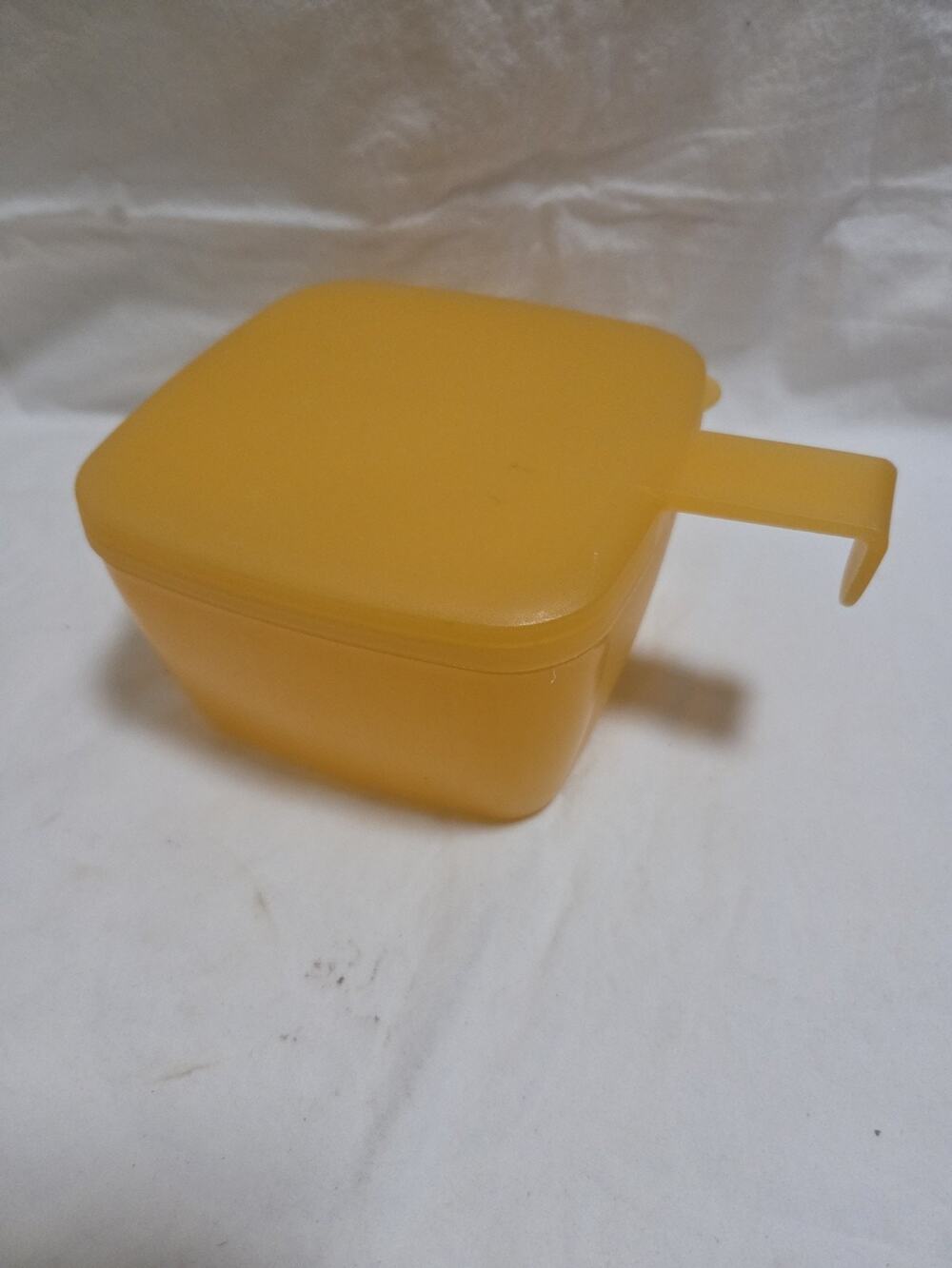 Tupperware #5338 Orange Forget Me Not Square Hanging Cheese Storage Keeper